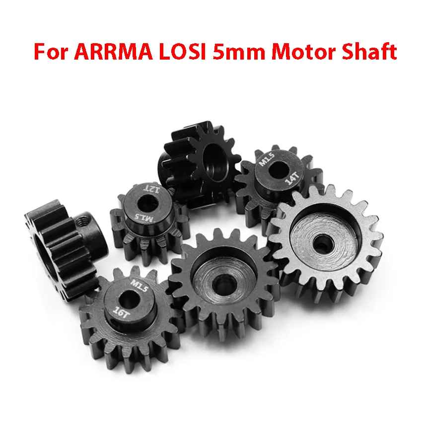 

For ARRMA LOSI 5mm Motor Shaft Motor Gear 1.5 Module 5mm Bore Motor Gear Medium Carbon Steel Pinion Gear RC Motor Gear