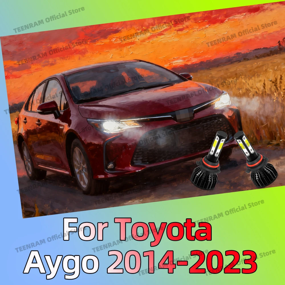 

2x передние фары для Toyota Aygo 2014-2023 Auris RAV4 2012-2018 Corolla 2019-2023, автоматические светодиодные лампы для фар 20000LM 9012 HIR2
