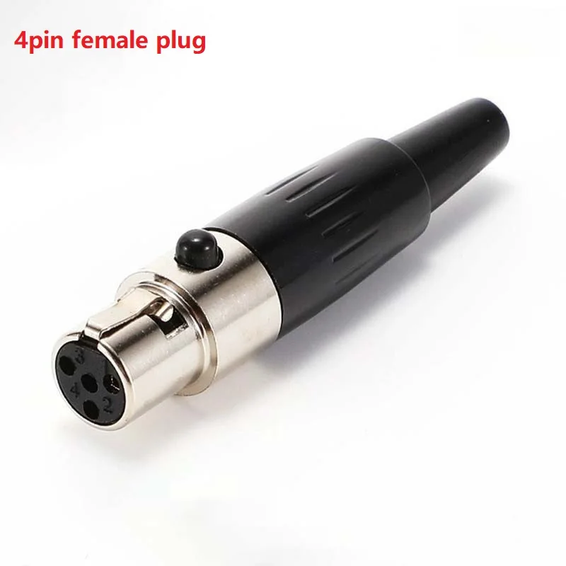 1/2/5pcs Mini XLR 4 5 Pin Male Female Plug Socket Audio Microphone Connector for MIC Audio Speaker Video Soldering Straight A1