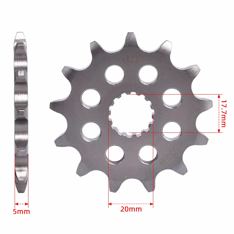 520-13T Motorcycle Front Sprocket for YAMAHA WR125 XVS125 Drag Star DT200 YZ125 WR200 for Gas Gas 125 EC Racing Accessory - view 3