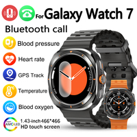 2025New For Samsung Galaxy Watch 7 Ultra GPS Track Smart Watch Men AMOLED Always Display Clock NFC 4GB Memory Smartwatches Women