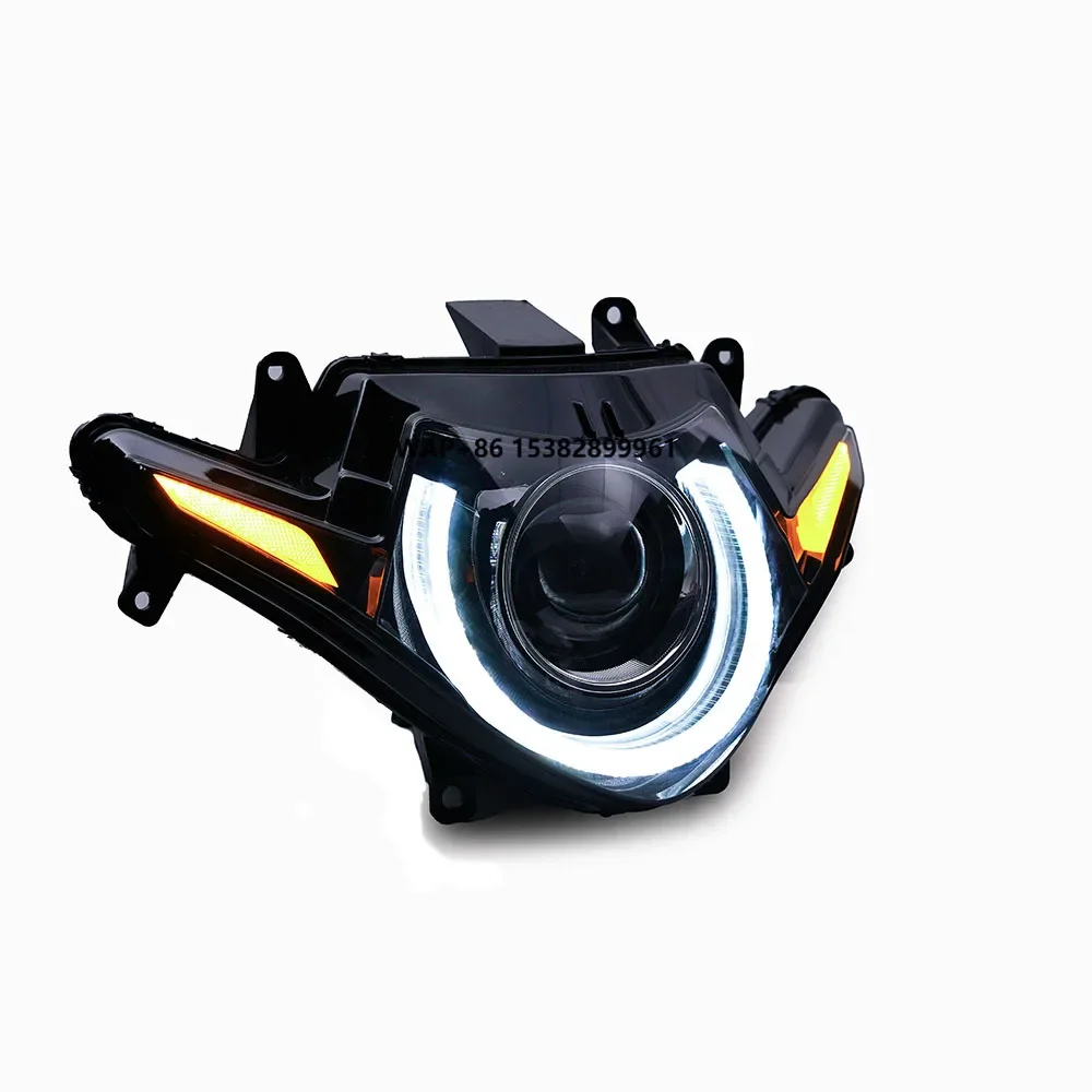 

Has High-and High-power,LED Headlight with High and Low Beam Integrated Complete Set for Haojue Suzuki GSX250R