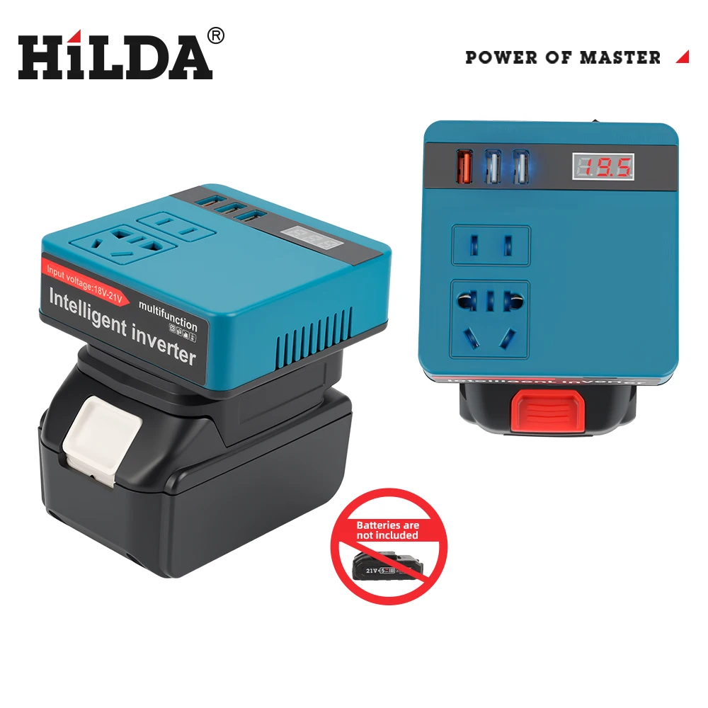 

HILDA Lithium Battery Inverter Portable Outdoor Household Inverter Multifunctional Electric Tool Battery Inverter for Makita