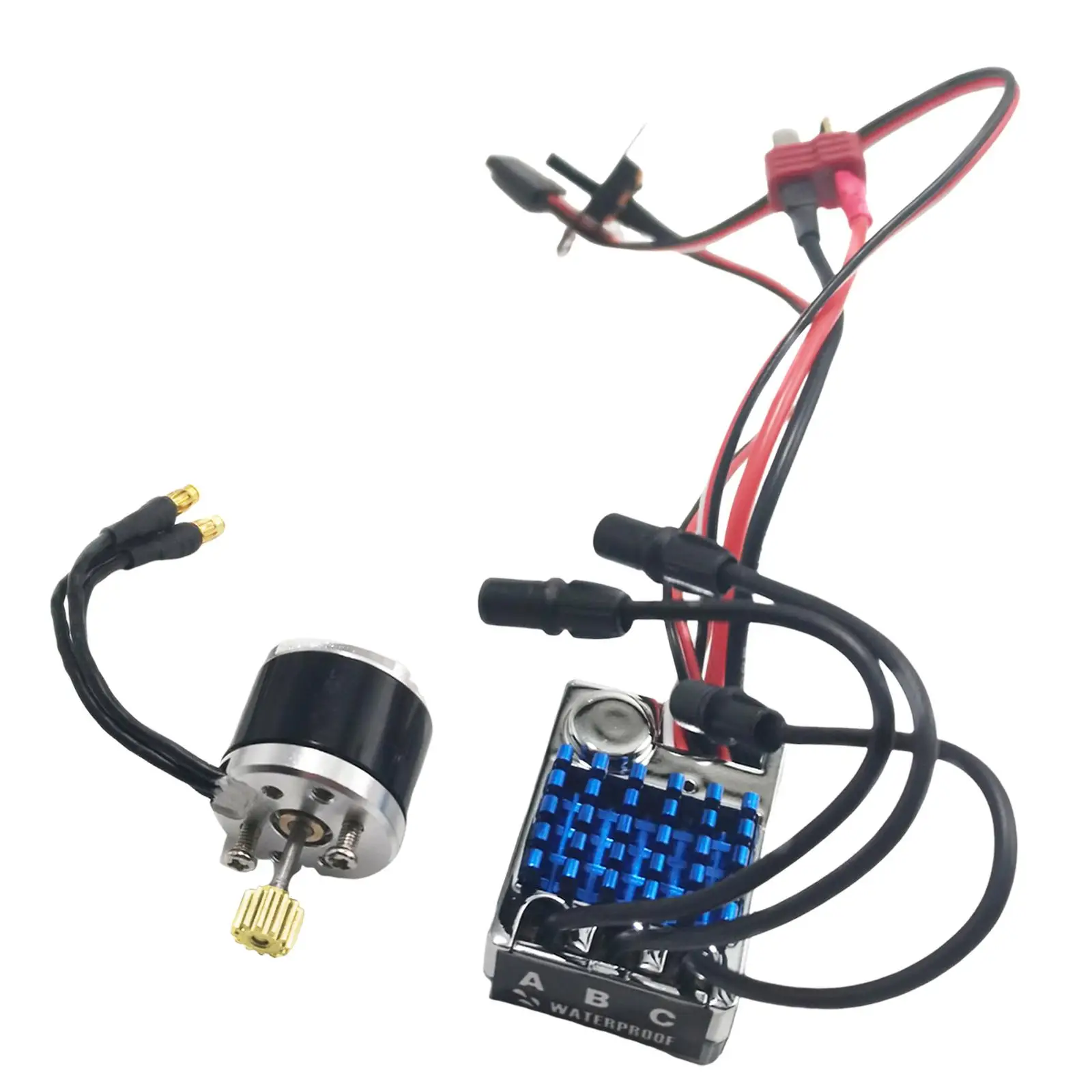 RC Car Brushless Motor ESC Combo Practical Electronic Upgrade for 1 12 Scale Remote Control Truck Speed Controller Set