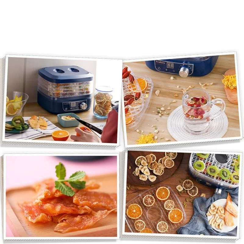 220V Rumah Tangga Listrik Kering Buah Sayuran Ramuan Daging Mesin Makanan Dehidrator Hewan Peliharaan Daging Dehidrasi 5 Nampan Makanan Ringan Pengering Udara