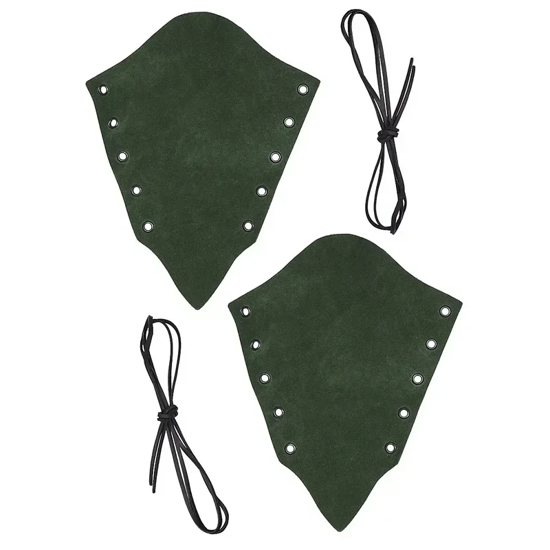 

MN1 Women Celtic Elf Costume Props Medeival Wristbands Suede Lace Up Archer Arm Gear Cosplay Female Hunter Gloves Halloween 8/yG