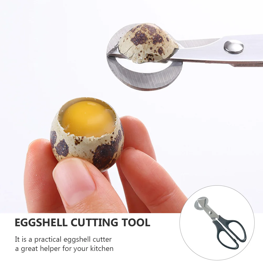 Tijeras para huevos, herramienta práctica para cortar cáscara de huevo, ayudante de cocina, acero inoxidable, efecto antideslizante H, codorniz, 4 Uds.
