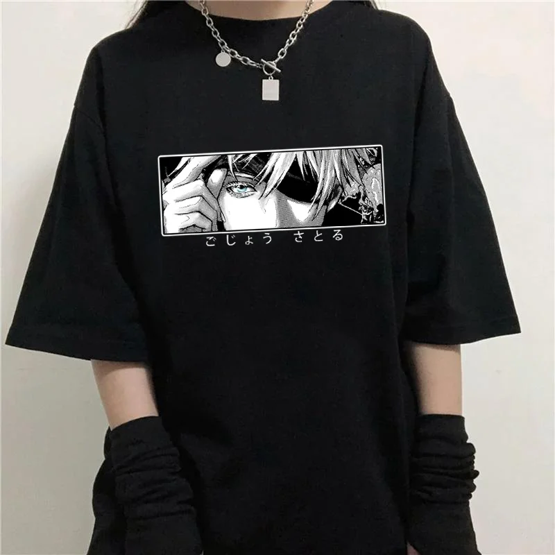 New Summer Anime Gojo Satoru Print T-Shirt Streetwear Unisex Fashion T-Shirt