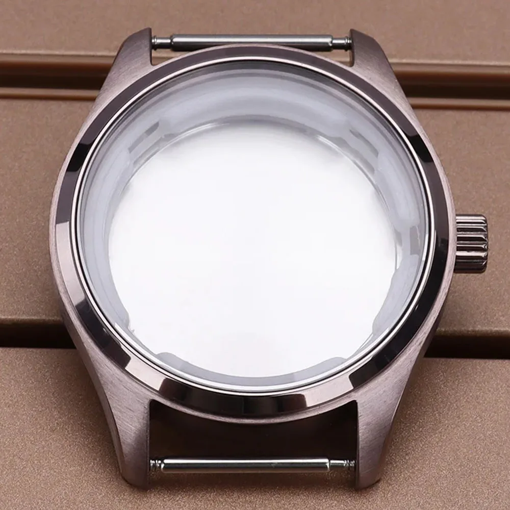 

Pilot 40mm Brushed And Polished Watch Case 316L Steel For Seiko NH35 NH36 NH38/34 Movt Waterproof Modification Repair Accessory