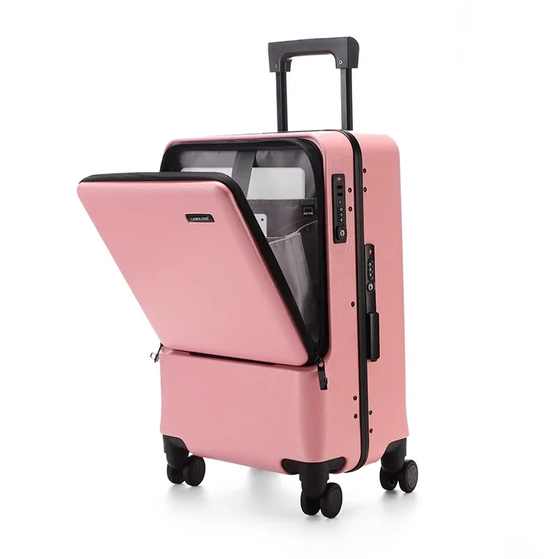 Business Luggage Front Open Universal Silent Wheel Computer Compartment 20