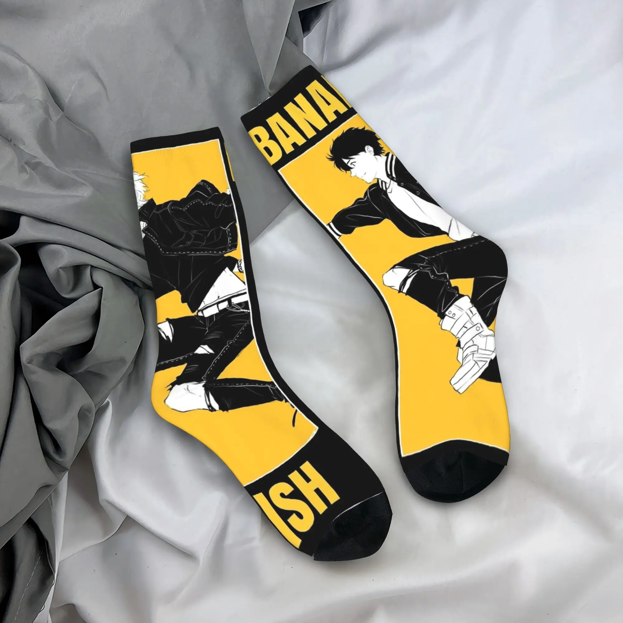

Ash Eiji Banana Fish аниме носки дизайнерские чулки противоскользящие носки для взрослых и мужчин мягкие осенние забавные спортивные носки на открытом воздухе