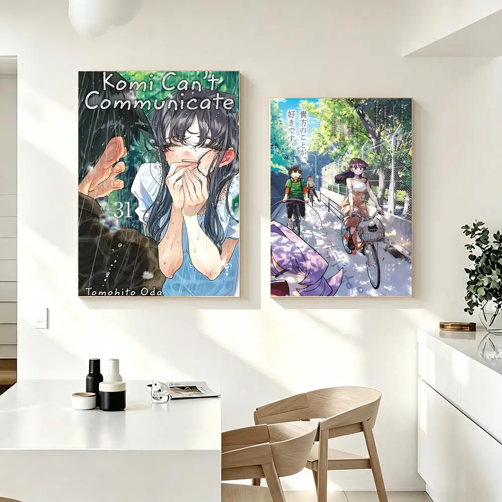 Manga Komi Can't Communicate Poster Poster HD Printing Fresh Elegant Style Wall Art Home Decor For Living Room Bedroom Gift