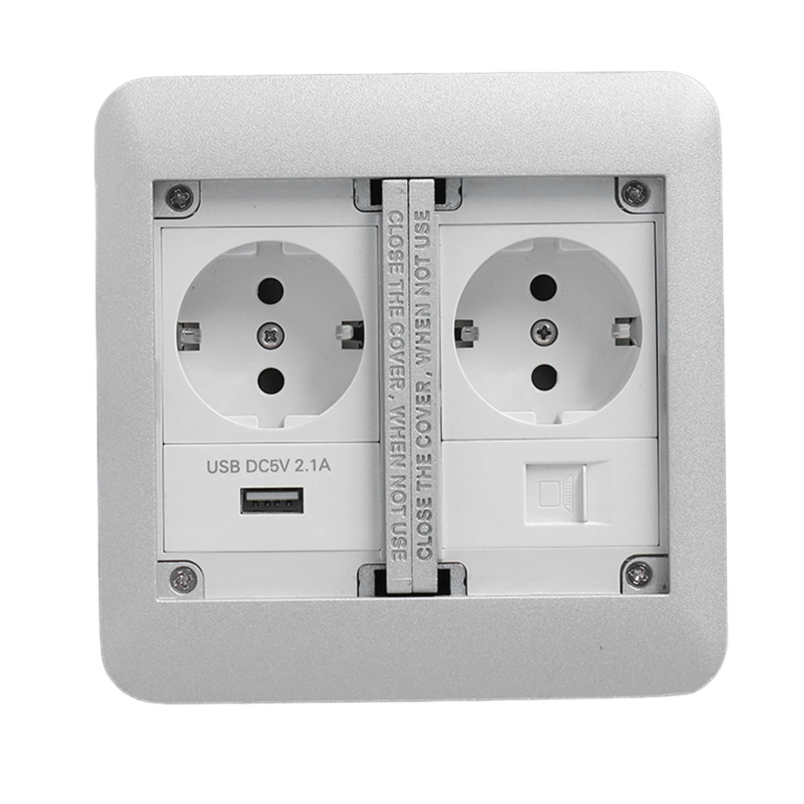 

Electrical Equipment Power Socket Multifunctional 2 Outlets Flame Retardant Waterproof Recessed Outlet Power Socket Floor Outlet