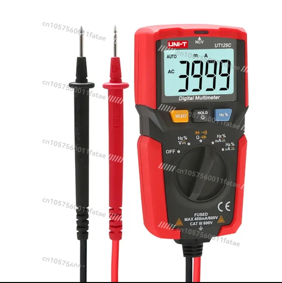 

UNI-T UT125C Digital Multimeter Pocket 4000 Counting AC DC Voltage Current Resistance Capacitance Frequency Meter Tester