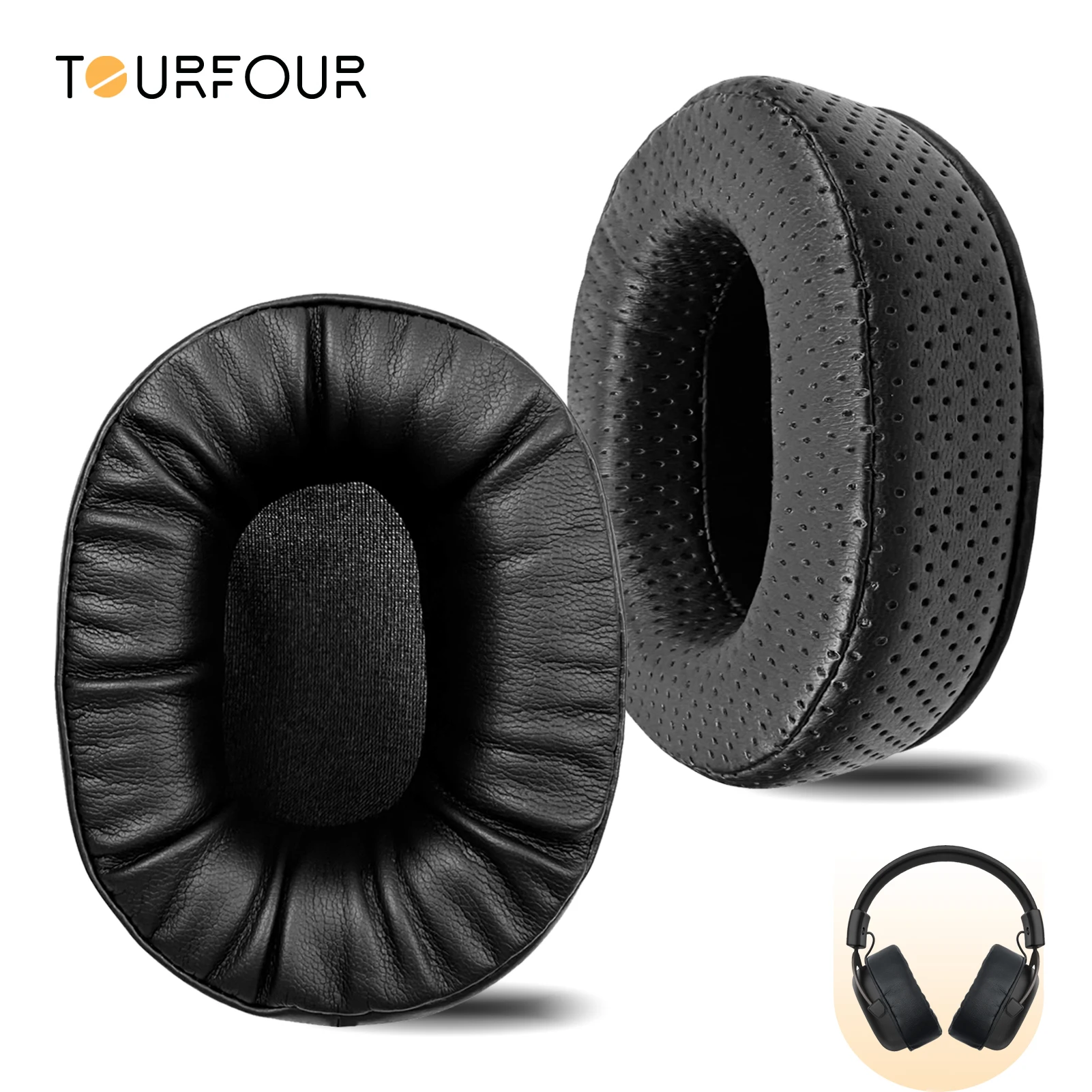 TOURFOUR Replacement Earpads for Fantech SONATA MH90 Headphones Ear Cushion Cover Sleeve Earmuffs Headset Headband