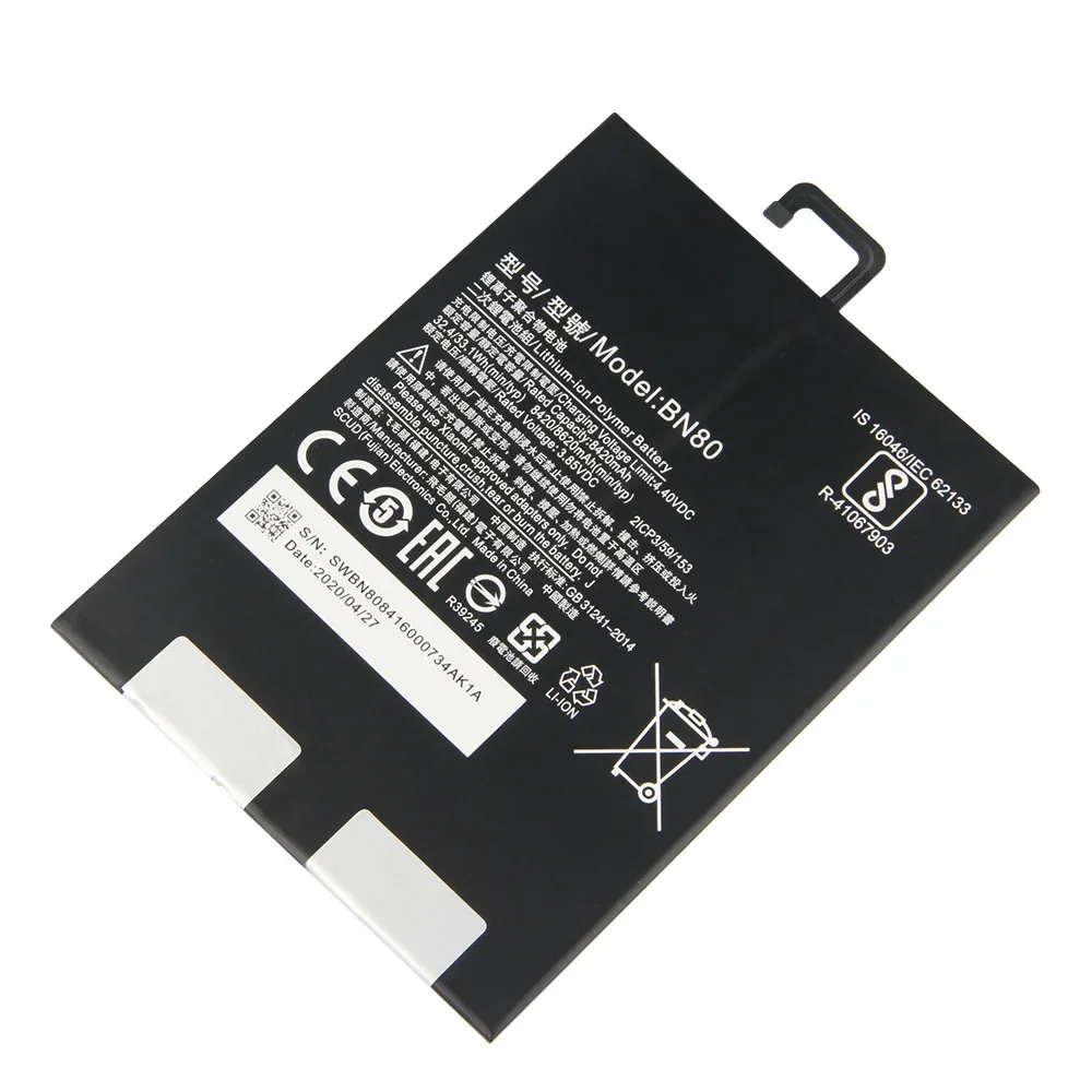 Replacement Battery BN80 BN60 For Xiaomi Mipad 4 Plus Pad4 Plus Tablet 4 Pad4 Plus Rechargable Battery