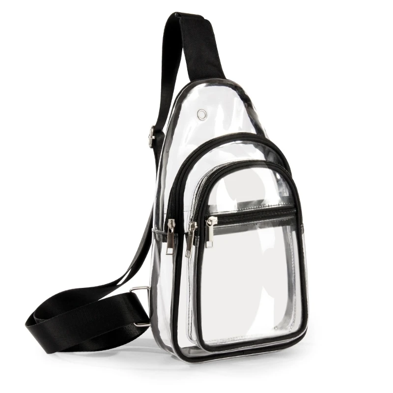 Clear Sling Bag Stadium Crossbody Chest Bags for Men Women Phone