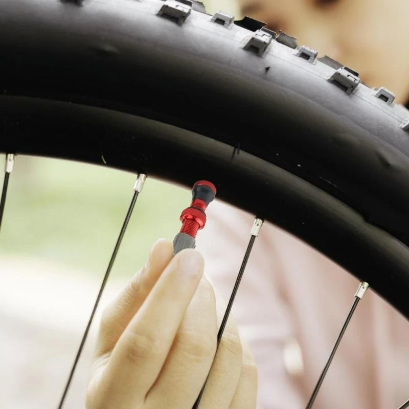 

Easy To Install Aluminum Vacuum Valves Nozzle For Tubeless Bicycles Tires, Aluminum Bikes Valves For Cycling Enthusiasts