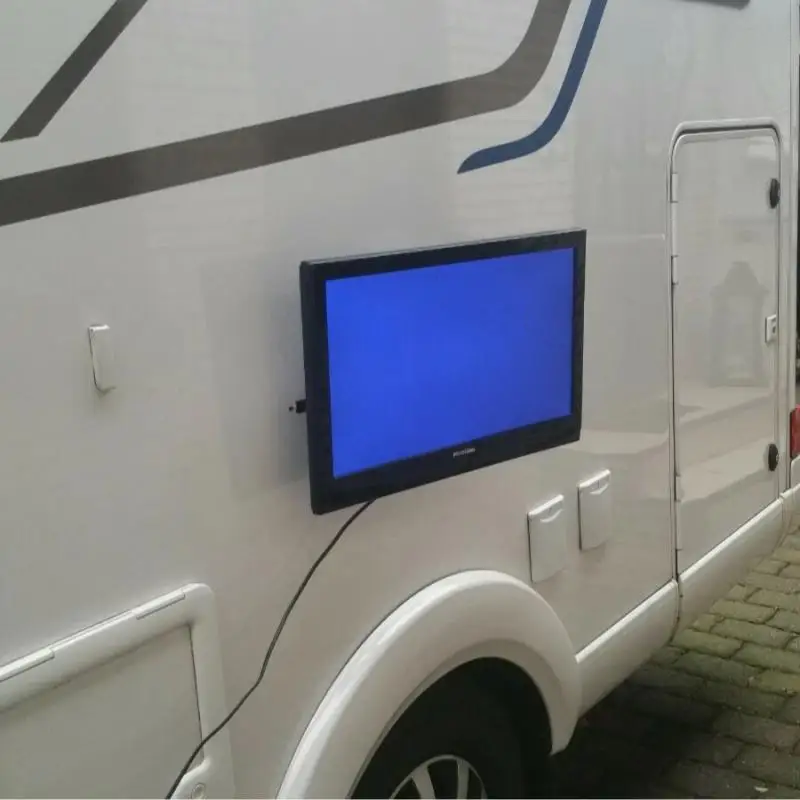 Supporto TV a ventosa resistente da 4,7 pollici per montaggio a parete su caravan, camper e motorhome, per TV LCD da 14-27'' con attacco VESA 50/75/10