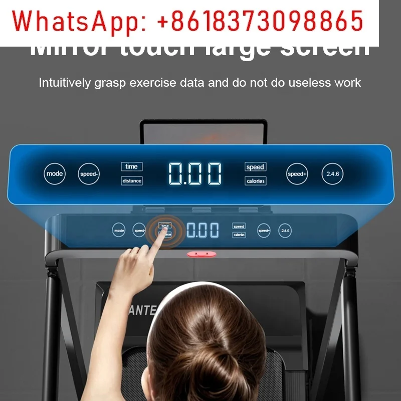 1-8 كم/ساعة 1-10 كم/ساعة المحمولة الكهربائية بمحركات الصالة الرياضية ممارسة مفرغة صغيرة مسطحة الجري تحت مكتب وسادة المشي #2