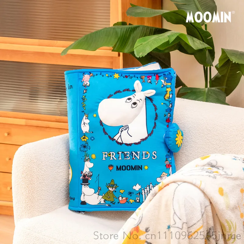 Moomin Plush Pillow Soft Washable Cartoon Print Back Cushion For Sofa Bedroom Nap Home Decor Housewarming Gift