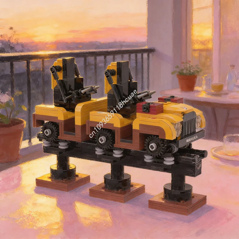 

628pcs MOC ROLLERCOASTER MAHUKA Walibi Rhône Alpes Model Building Blocks Construction Toy Christmas Gifts Brick Birthday