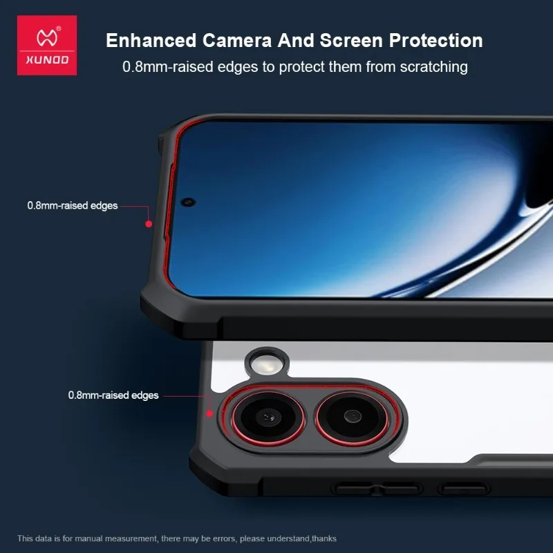 For Xiaomi Redmi Turbo 5 Case XUNDD Airbags Shockproof Transparent PC+TPU Camera Protection Cover for Redmi Turbo5
