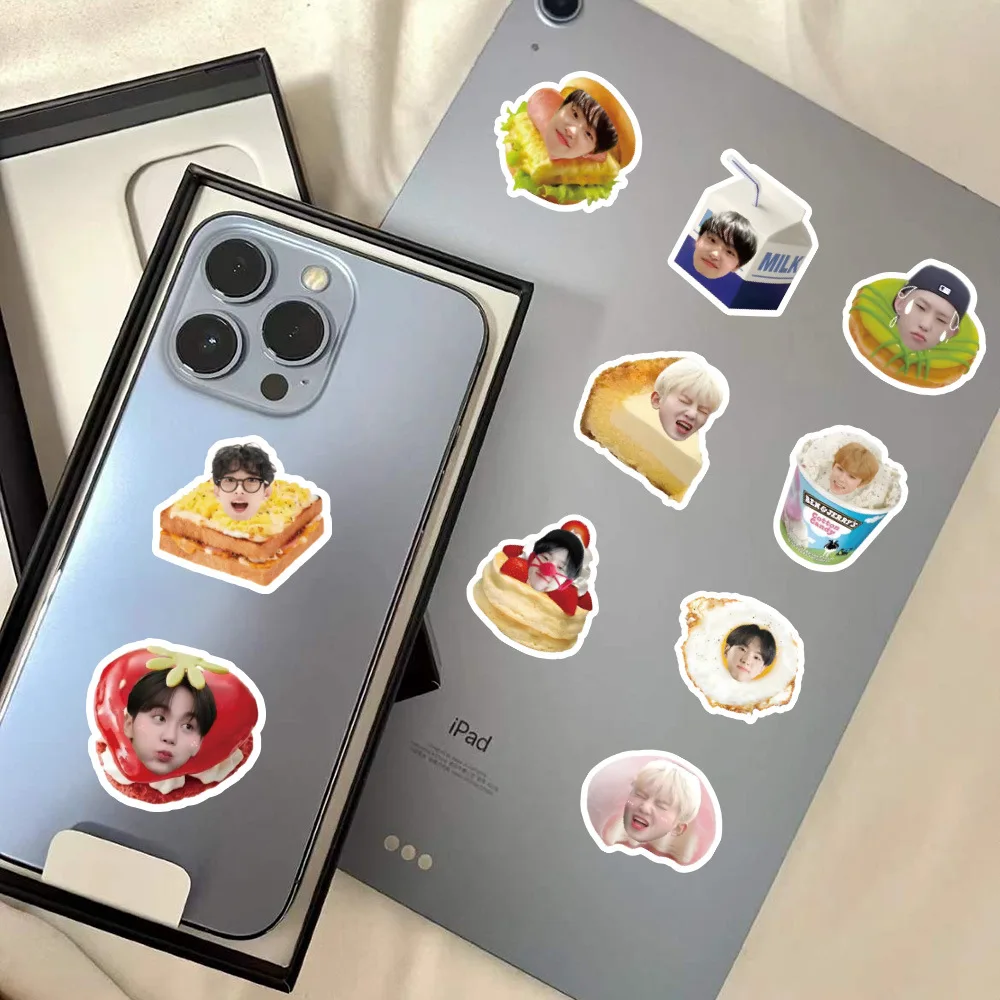 63pcs Cartoon Seven Food Avatar Stickers SVT Member Water Cup Phone Case Deco Stickers