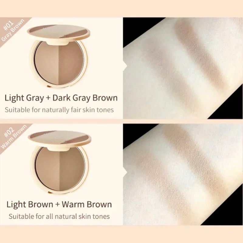 Paleta de maquiagem de contorno Judydoll 2 em 1 com blush e iluminador, perfeita para contorno facial, sombreamento, modelagem de nariz, data