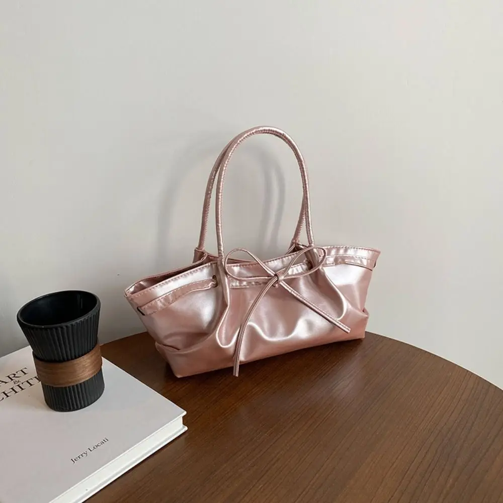 

Tredny Designer Bowknot Bucket Bag Gentle Pu Leather Bow Cross Body Bag Casual Multi-color Women's Tote Bag Girls