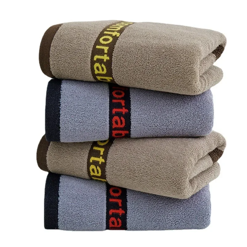 Large Size Cotton Towels for Household Use Soft Absorbent and Lint Resistant Hotel Bathing Adult Men and Women All Cotton Towels