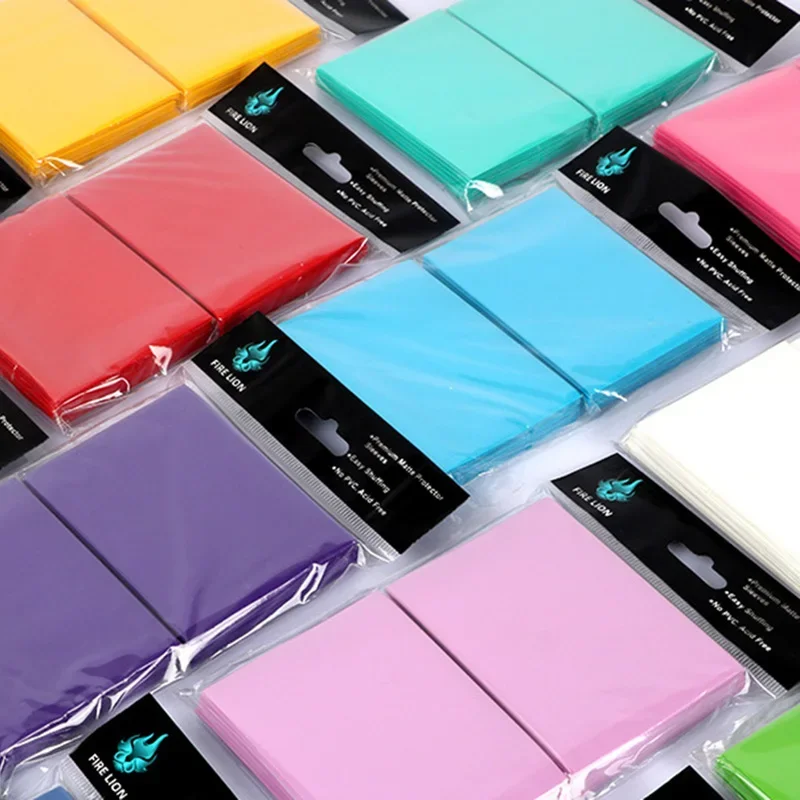 100pcs/set Color Frosted  Card Holder 66x91mm Matte Card Sleeves Protector Game Cards Thickness 0.2mm