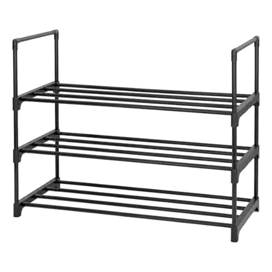 

Shoe Rack Organizer, Reversible Metal Space Saving Shoe Storage Shelf - for Entryway, Closet, Front Door, Bedroom, Garage and C
