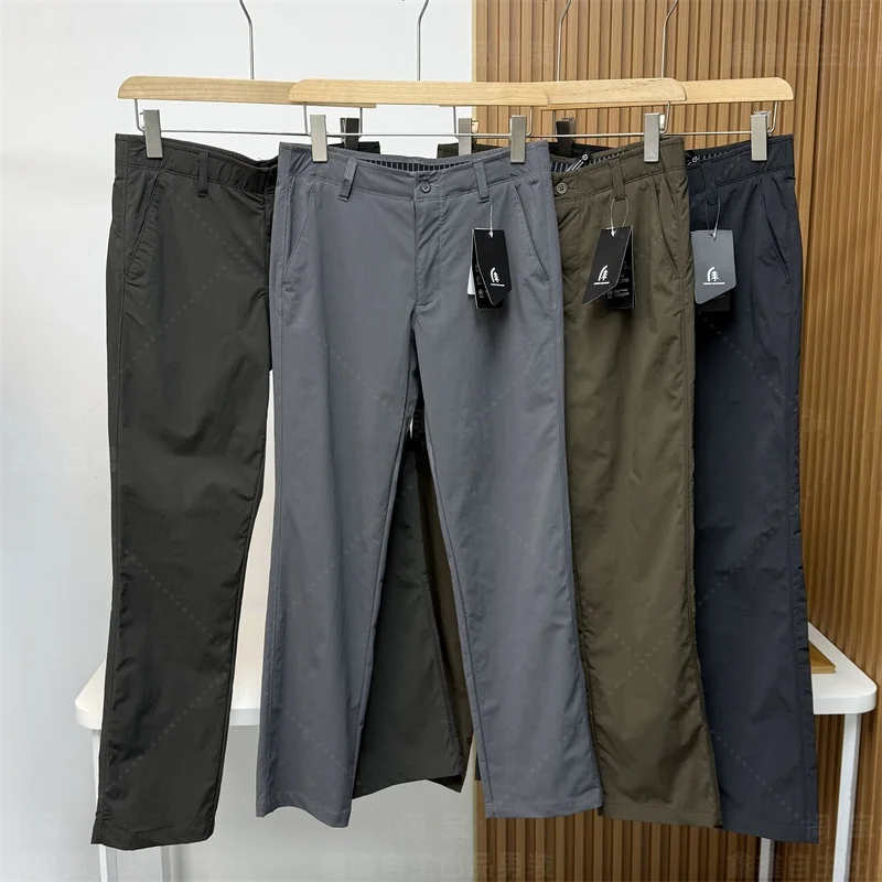

Qui Dry Lightweight Casual Pants 3D Tailoring Elastic Band Breathable Waterproof Spring Summer Leisure Trousers