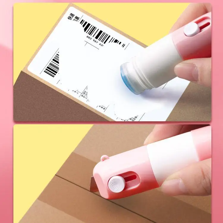 2 In 1 Thermal Paper Correction Fluid with Unboxing Knife Durable Thermal Paper Data Identity Protection Fluid Eraser Box Opener