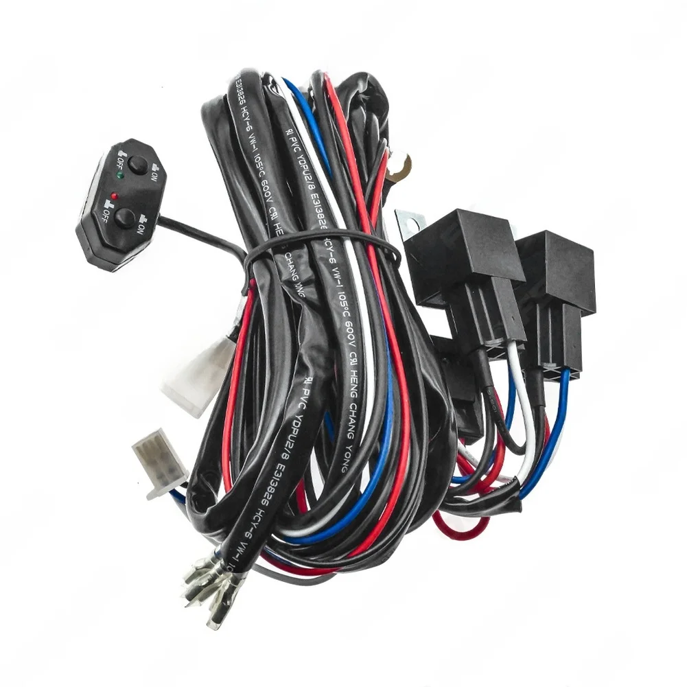 LED Light Bar Wiring Harness Kit For Dual Color Lamp With 40A Switch And Inline Fuse For 12V Car Truck Boat Offroad System