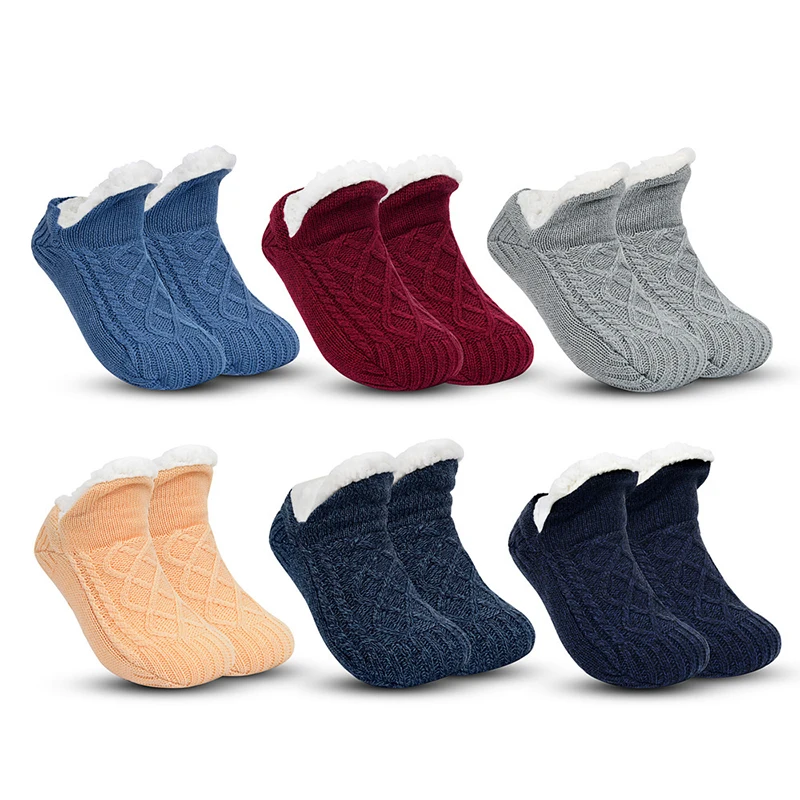 Herbst und Winter Bodensocken für Zuhause, warm, verdickt, für Damen und Herren, Schneesocken, Schlafteppich, Socken, Hausschuhe, Socken, flauschige, weiche, rutschfeste Socke