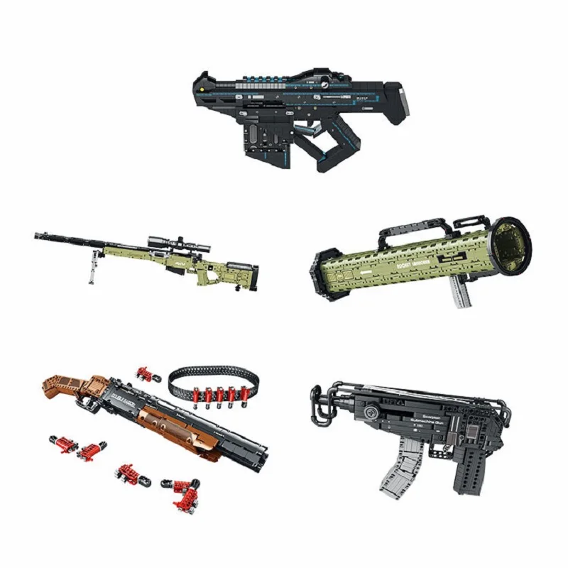 Weapon Model Series Building Blocks Toy Creative Handgun AWM M416 AK47 Construction Set  Birthday Gifts Toys Gifts