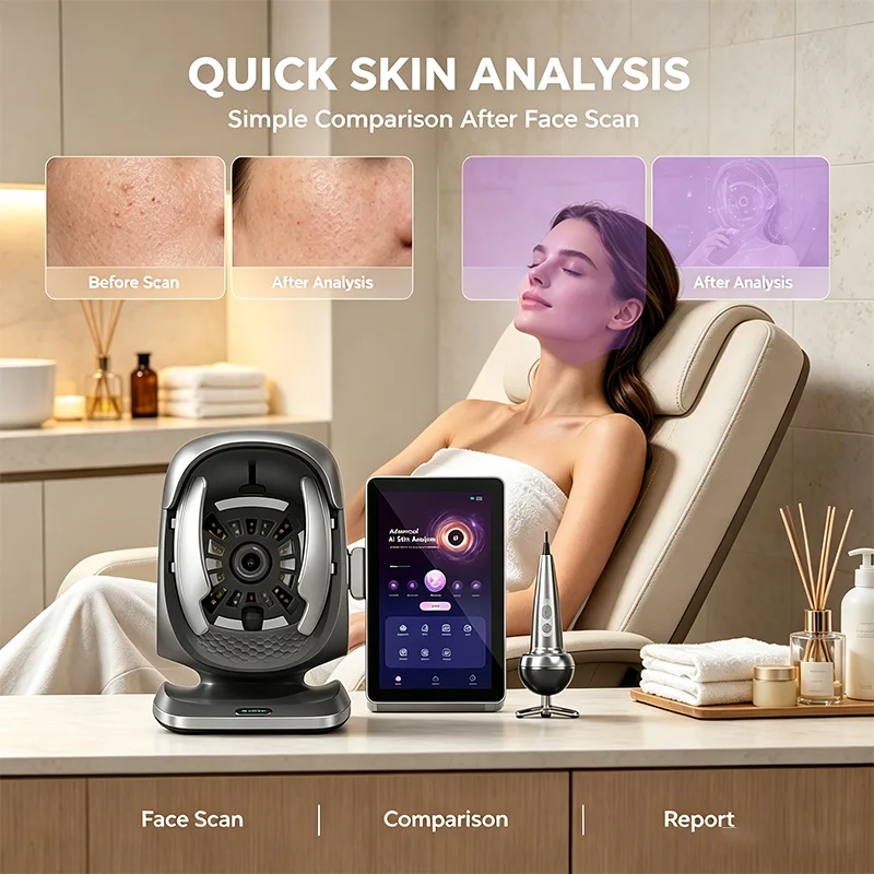 2026 Newest 3D Facial X3 Pro Professional AI Skin Analyzer Hair Scalp Analysis Generate Multilingual Digital Reports