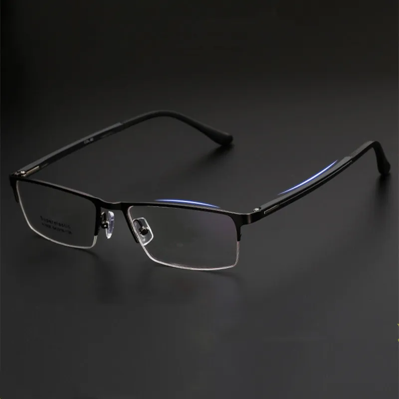 TGCYEYO New Half Rim Eyeglasses Frames Men Optical Glasses Frame Prescription Eyewear Spectacles Alloy Luxury Business Frame