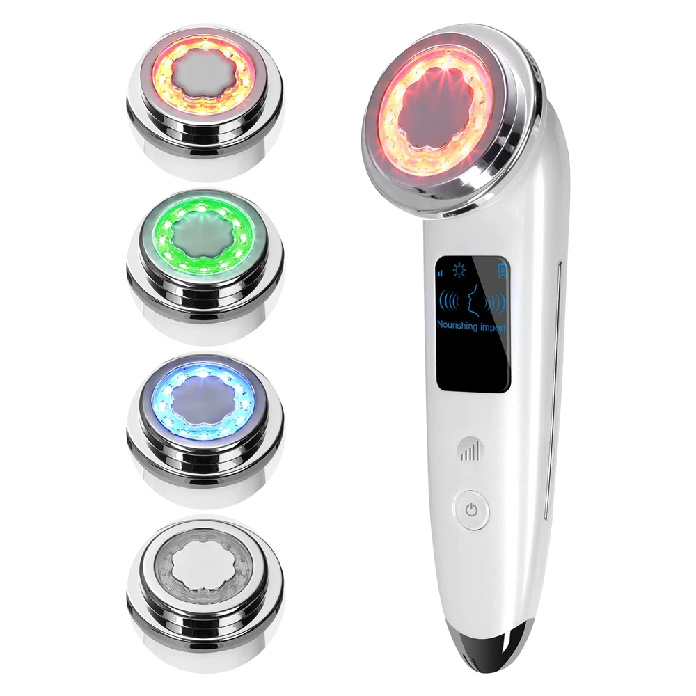 EMS Microcurrent Face Lift Device – LED + Heating + Vibration Facial Massager