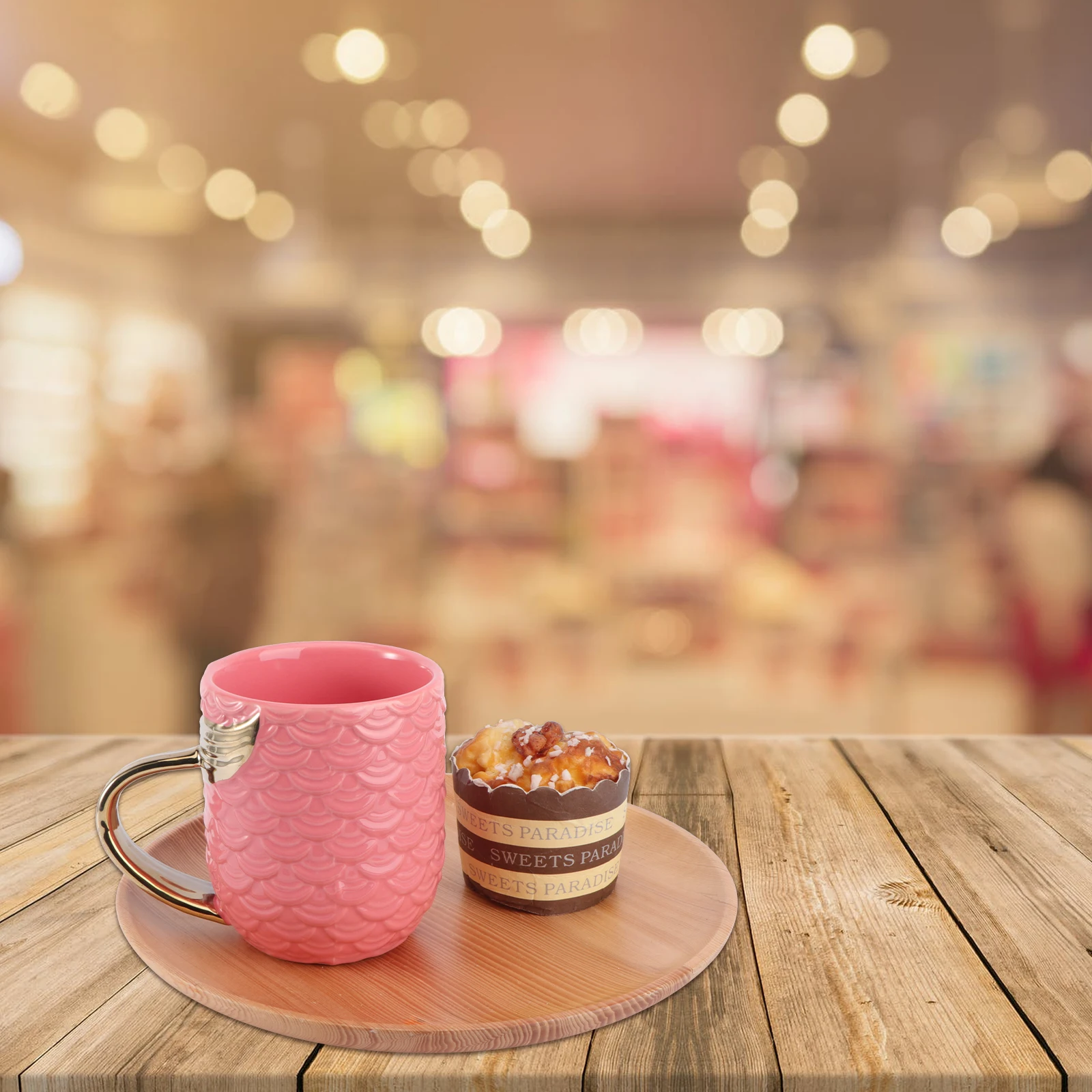 

Tail Ceramic Coffee Mug Pink Creative Drink Cup for Hot Cold Beverages Birthday Christmas Gift Mermaid Mug