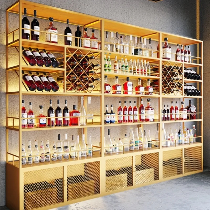 

Corner Cabinet Drink Showcase Furniture Mini Assemble Industrial Bar Bar Wine Glass Wall Stand Entrance Hall Gabinete Shelf Shop