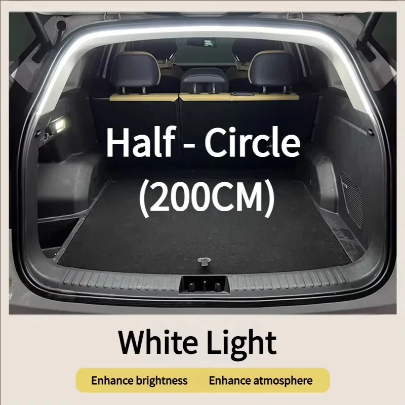 2m/4m Car Trunk Light Strip Flexible PVC Soft Led Light Strip Hidden Trunk Automatic Induction Lamp Universal for Suv/Mpv