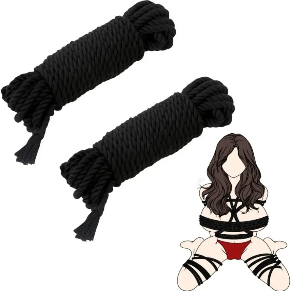 حبل ربط ملون SM لضبط النفس الرومانسي أداة لتدريب الأزواج للتعليق ولها الجنس حبل برأس معدني