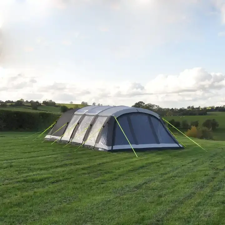 ized All Seasonal Waterproof Family Tunnel Tent Inflatable 8 Man Camping Tent With Awning