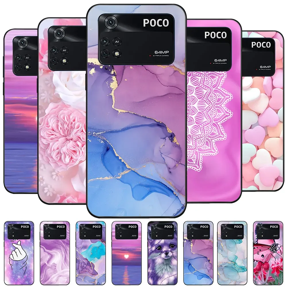 Case For Xiaomi Poco M4 Pro 4G 5G Coque POCO X4 Pro 5G TPU Soft Silicone Fashion Phone Case For Poco M4 Pro Cover Capa Marble