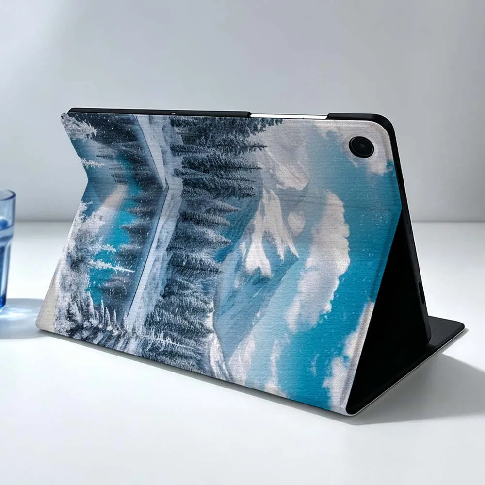 Winter Natural Snow Scene For Samsung Galaxy Tab S11 S10 S9 S8 S7 S6 A9 A8 A7 A11 Lite FE Plus Pen Tray Tablet Case Soft