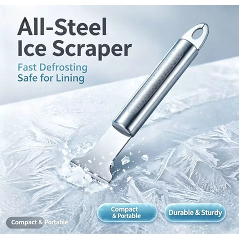 Practical Stainless Steel Defrosting Scraper for Freezers, Household Refrigerator Cleaning and Defrosting Scraper