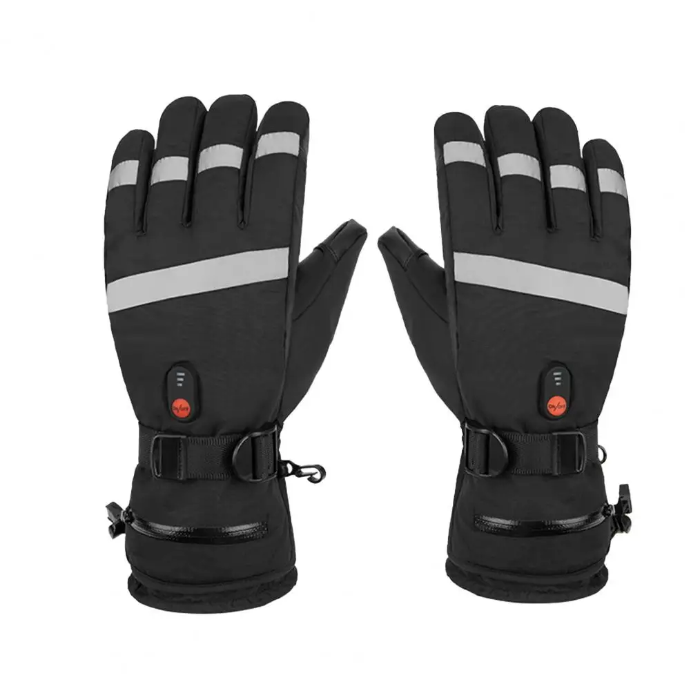 Fleece Lined Gloves Rechargeable Ski Gloves Electric Gloves with Adjustable Temperatures for Winter for Men for Motorcycle